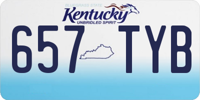 KY license plate 657TYB