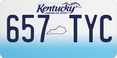 KY license plate 657TYC