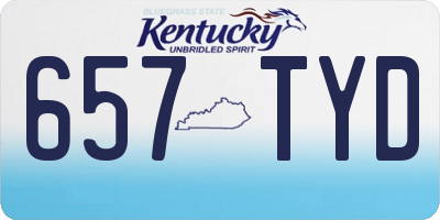 KY license plate 657TYD