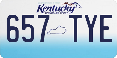 KY license plate 657TYE