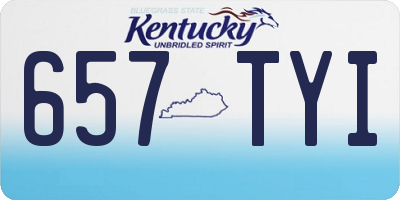 KY license plate 657TYI