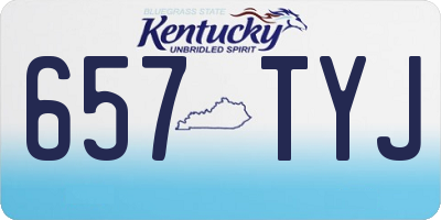 KY license plate 657TYJ