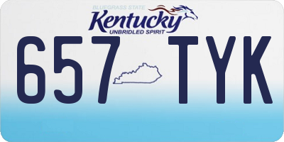 KY license plate 657TYK