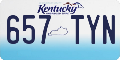 KY license plate 657TYN