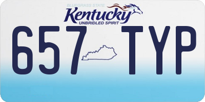 KY license plate 657TYP