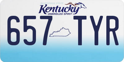 KY license plate 657TYR