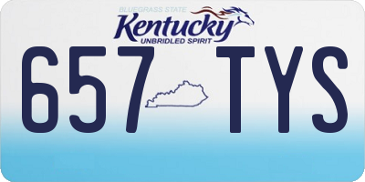 KY license plate 657TYS