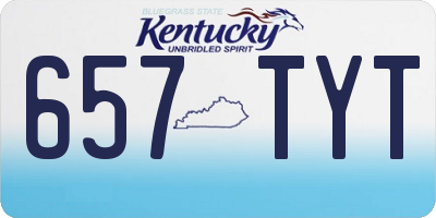 KY license plate 657TYT