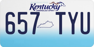 KY license plate 657TYU