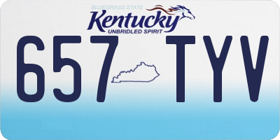 KY license plate 657TYV