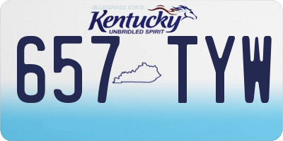 KY license plate 657TYW