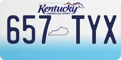 KY license plate 657TYX