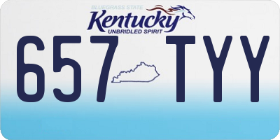 KY license plate 657TYY