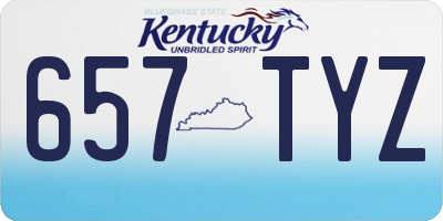 KY license plate 657TYZ