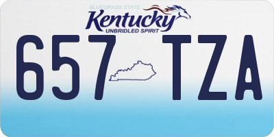 KY license plate 657TZA