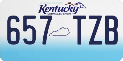 KY license plate 657TZB