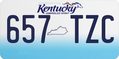 KY license plate 657TZC