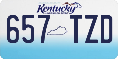 KY license plate 657TZD