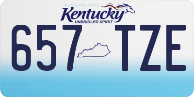 KY license plate 657TZE