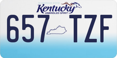 KY license plate 657TZF