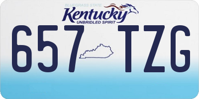 KY license plate 657TZG