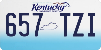 KY license plate 657TZI