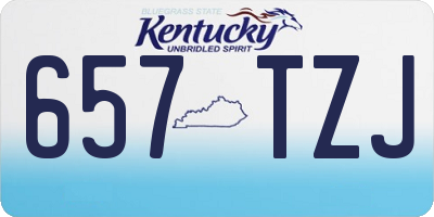 KY license plate 657TZJ