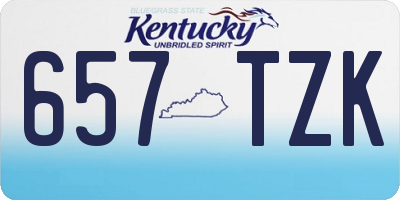 KY license plate 657TZK