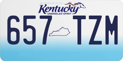 KY license plate 657TZM