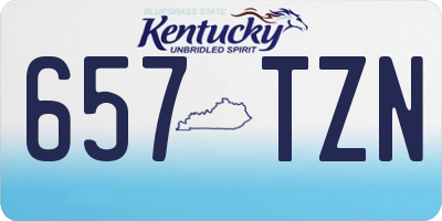 KY license plate 657TZN