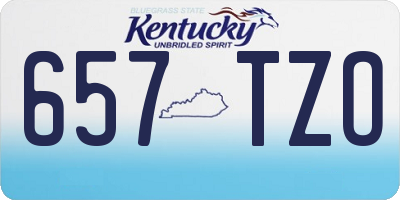 KY license plate 657TZO