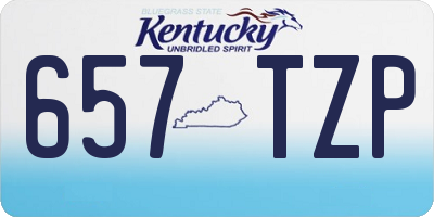 KY license plate 657TZP