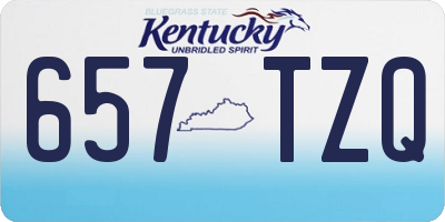 KY license plate 657TZQ