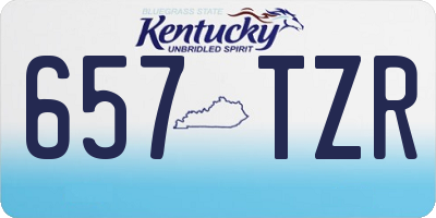 KY license plate 657TZR