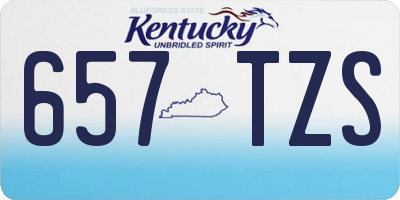 KY license plate 657TZS