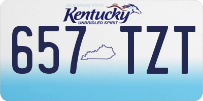 KY license plate 657TZT