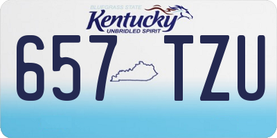 KY license plate 657TZU