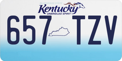 KY license plate 657TZV