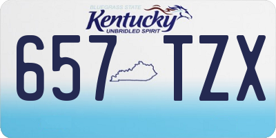 KY license plate 657TZX