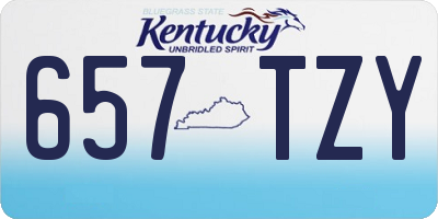 KY license plate 657TZY