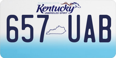KY license plate 657UAB