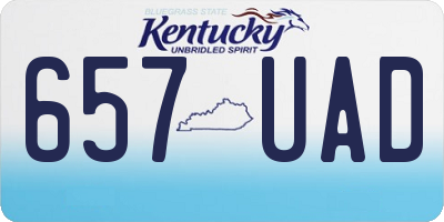 KY license plate 657UAD