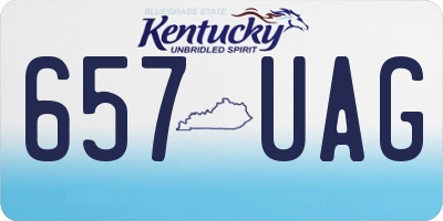 KY license plate 657UAG