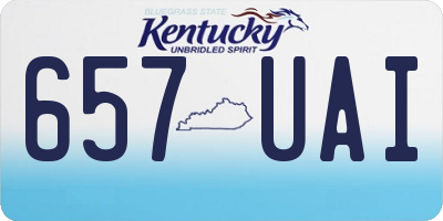 KY license plate 657UAI