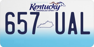 KY license plate 657UAL