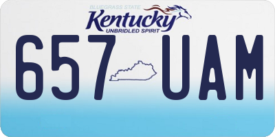 KY license plate 657UAM