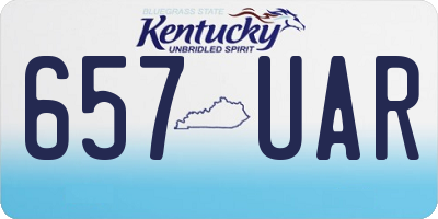 KY license plate 657UAR