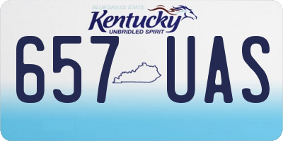 KY license plate 657UAS