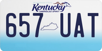 KY license plate 657UAT