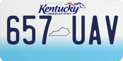 KY license plate 657UAV